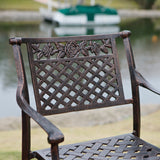 30-Inch Outdoor Cast Aluminum Swivel Bar Stools (Set of 2) - NH422832