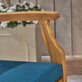 Outdoor Rustic Acacia Wood Barstools with Cushions (Set of 4) - NH540603