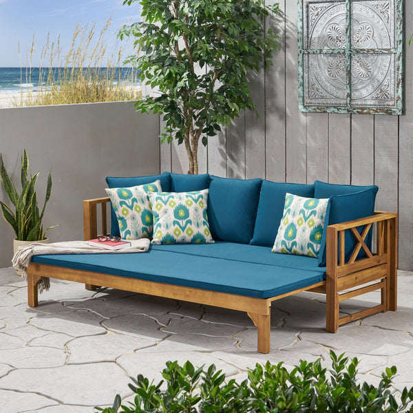 Outdoor Extendable Acacia Wood Daybed Sofa - NH518903