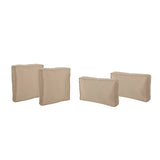 Indoor Water Resistant 18" Square Throw and 12"x20" Rectangular Lumbar Pillow Set (Set of 4) - NH460803