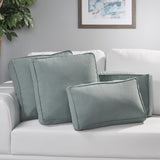 Indoor Water Resistant 18" Square Throw and 12"x20" Rectangular Lumbar Pillow Set (Set of 4) - NH460803