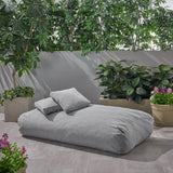 Outdoor Water Resistant 6X3 Lounger Bean Bag and 18" Throw Pillows Set - NH250803