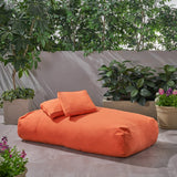 Outdoor Water Resistant 6X3 Lounger Bean Bag and 18" Throw Pillows Set - NH250803