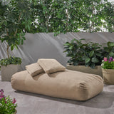 Outdoor Water Resistant 6X3 Lounger Bean Bag and 18" Throw Pillows Set - NH250803