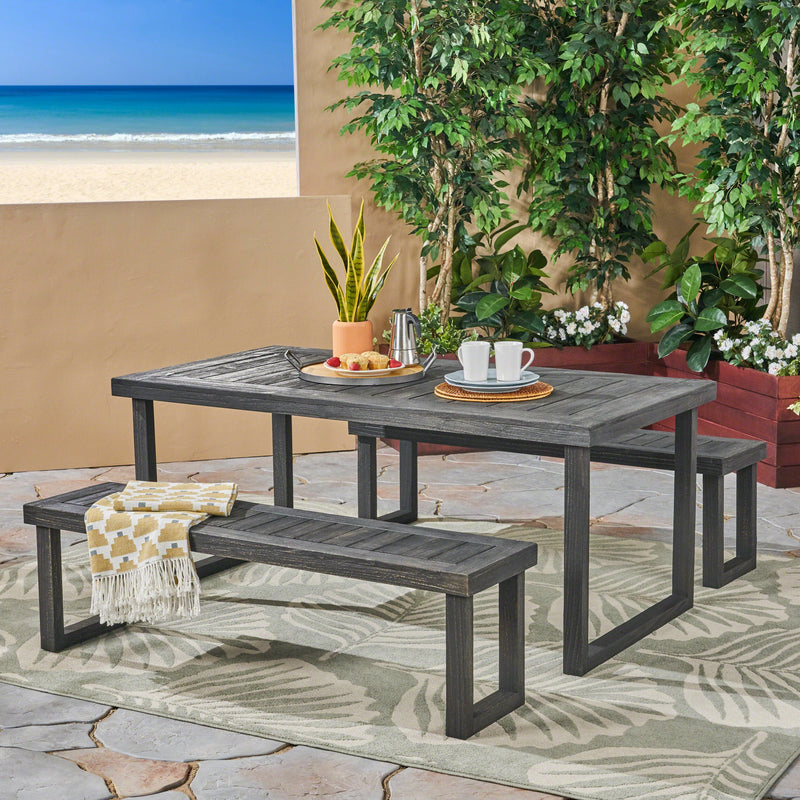 Outdoor Acacia Wood Picnic Set - NH160603