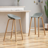 30" Modern Barstool with Iron Legs (Set of 2) - NH259803