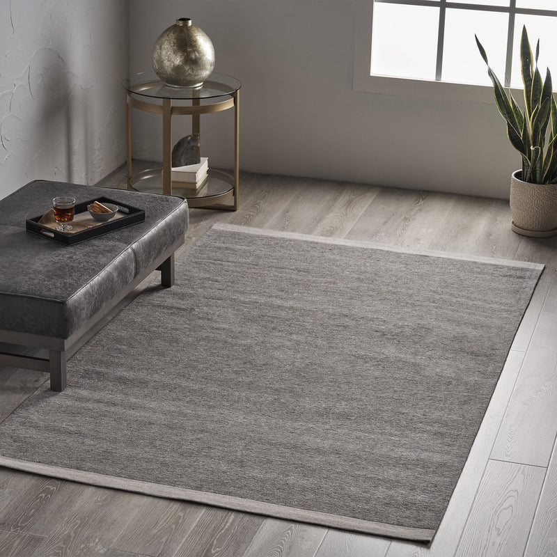 Modern Blended Wool and Viscose Area Rug - NH686803