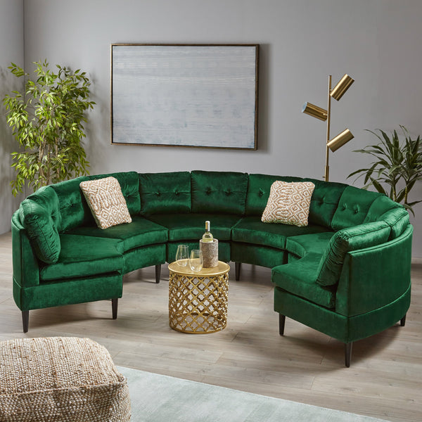 Glam Velvet Modular 6 Seater Sectional - NH031803