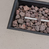 Outdoor 4-Seater Aluminum Chat Set with Fire Pit and Tank Holder - NH964603