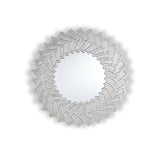 Decorative Modern Sun Mirror with Faux Wood Frame - NH308803