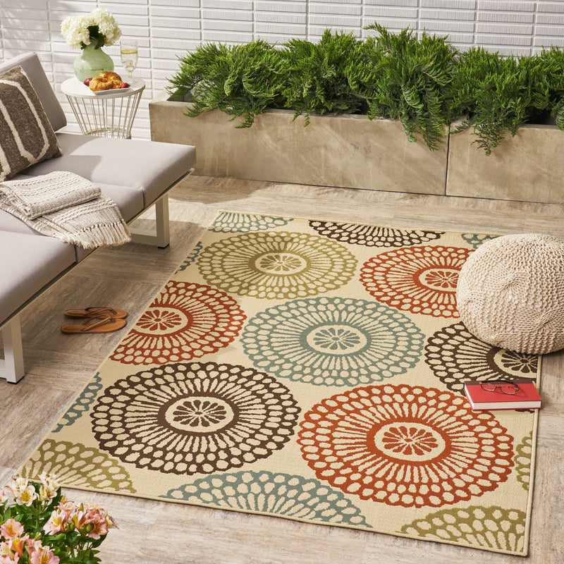 Outdoor Floral Area Rug - NH609403