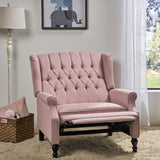Oversized Tufted Wingback Fabric Push Back Recliner - NH242803