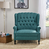 Oversized Tufted Wingback Fabric Push Back Recliner - NH242803