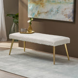 Patterned Faux Fur Bench - NH812903