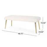 Patterned Faux Fur Bench - NH812903