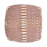 Outdoor Boho Water Resistant 16" Square Ottoman Pouf - NH320803