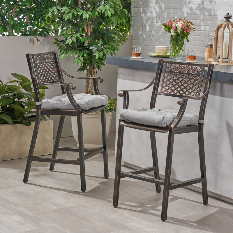 Outdoor Barstool with Cushion (Set of 2) - NH131013