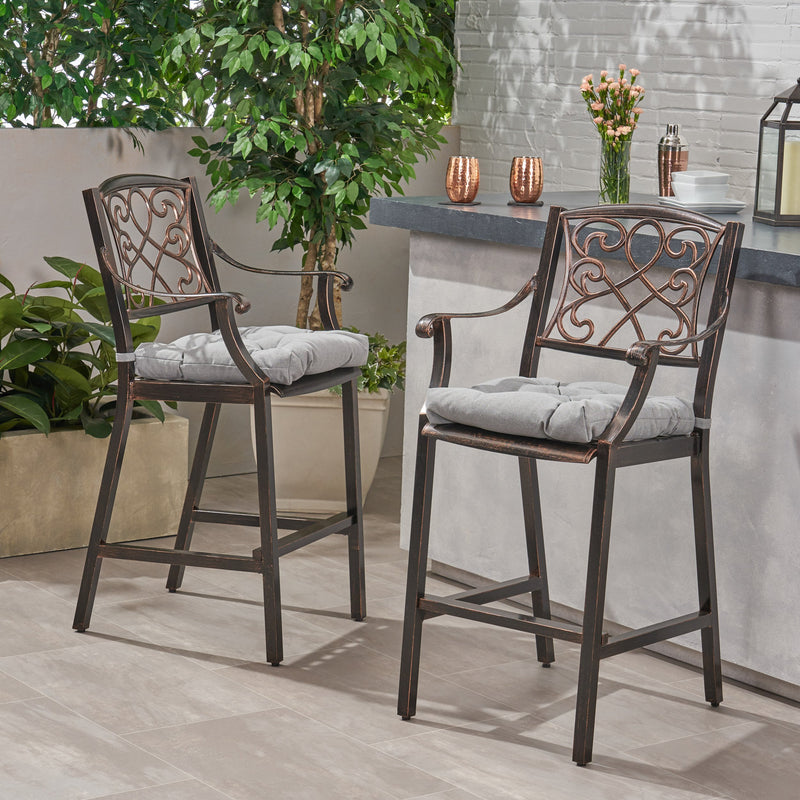 Outdoor Barstool with Cushion (Set of 2) - NH121013