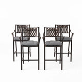 Vista Outdoor Barstool with Cushion (Set of 4)