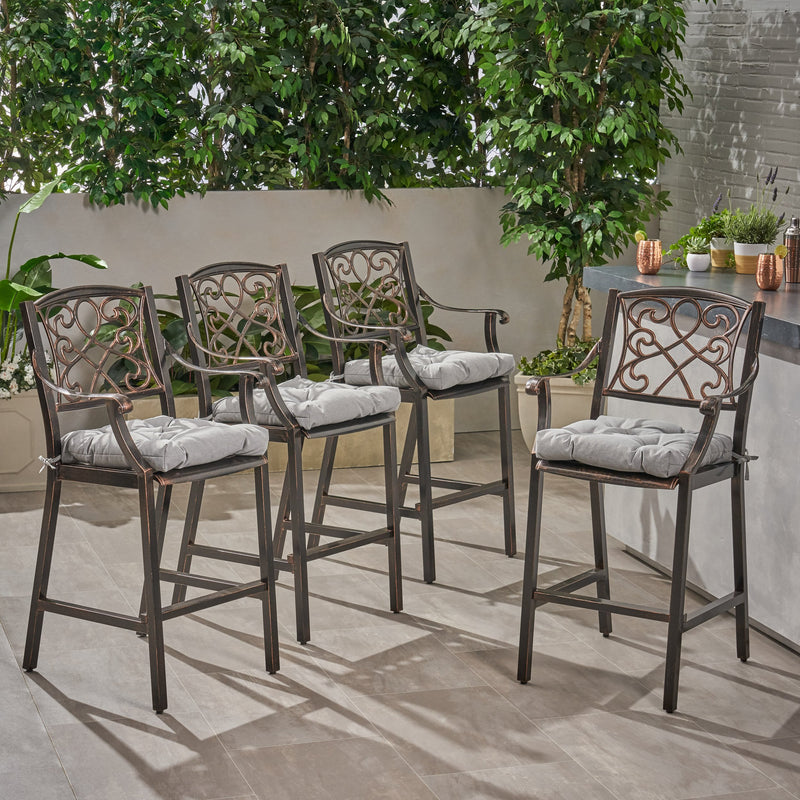 Outdoor Barstool with Cushion (Set of 4) - NH071013