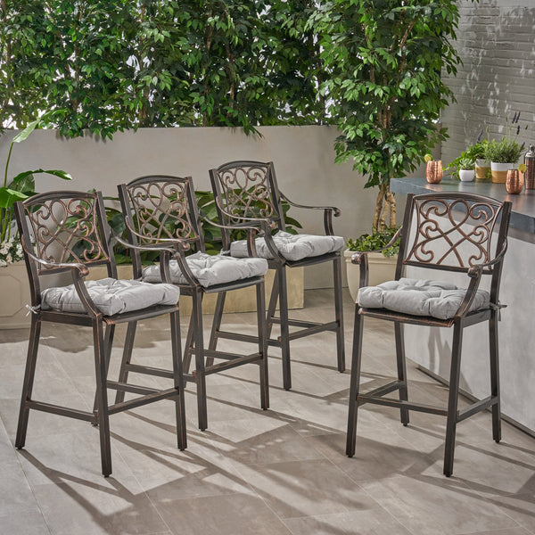 Outdoor Barstool with Cushion (Set of 4) - NH071013