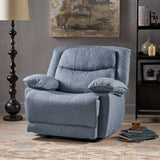 Contemporary Pillow-Tufted Upholstered Fabric Glider Recliner - NH487703