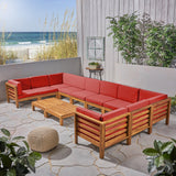 Outdoor U-Shaped Sectional Sofa Set with Coffee Tables - NH111703