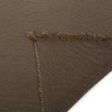 Contemporary Cotton Throw Blanket with Fringes, Brown - NH993903