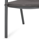 Outdoor Modern 6 Seater Aluminum Dining Set with Tempered Glass Top - NH258013