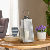 15" Modern Stainless Steel Lantern - NH372013