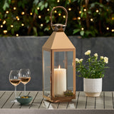 22" Modern Outdoor Stainless Steel Lantern - NH962013