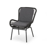 Outdoor Wicker Chat Set with Cushions - NH774013