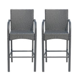 Outdoor Wicker Barstool Chair (Set of 2) - NH243113