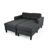 Contemporary Fabric Chaise Daybed with Button Accents - NH013803
