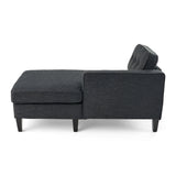 Contemporary Fabric Chaise Daybed with Button Accents - NH013803