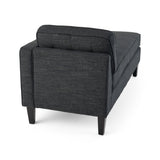 Contemporary Fabric Chaise Daybed with Button Accents - NH013803
