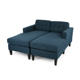 Contemporary Fabric Chaise Daybed with Button Accents - NH013803