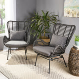 Indoor Wicker Accent Chairs with Cushions (Set of 2) - NH210013