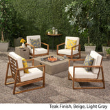 Outdoor 4 Seater Chat Set with Fire Pit - NH273013