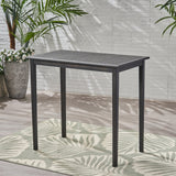 Outdoor Minimalist Acacia Wood Rectangle Bar Table - NH310903