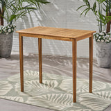 Outdoor Minimalist Acacia Wood Rectangle Bar Table - NH310903