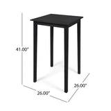 Outdoor Minimalist Acacia Wood Square Bar Table - NH510903