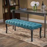 Tufted Diamond Dining Bench with Rubberwood Legs - NH279803