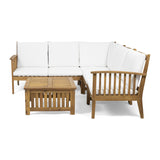 Outdoor 5 Seater Acacia Wood Sofa Sectional Set - NH915903