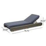 Outdoor Acacia Wood Chaise Lounge and Cushion Sets (Set of 2) - NH958903