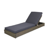 Outdoor Acacia Wood Chaise Lounge with Cushion (Set of 4) - NH814313