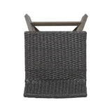 Outdoor Wood & Wicker Barstools (Set of 4) - NH360013