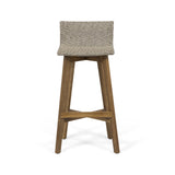 Outdoor Wood & Wicker Barstools (Set of 4) - NH360013
