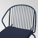 Outdoor Modern Iron 2 Seater Chat Set with Cushions - NH027013