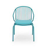 Outdoor Modern Iron Club Chair with Cushion (Set of 2) - NH717013